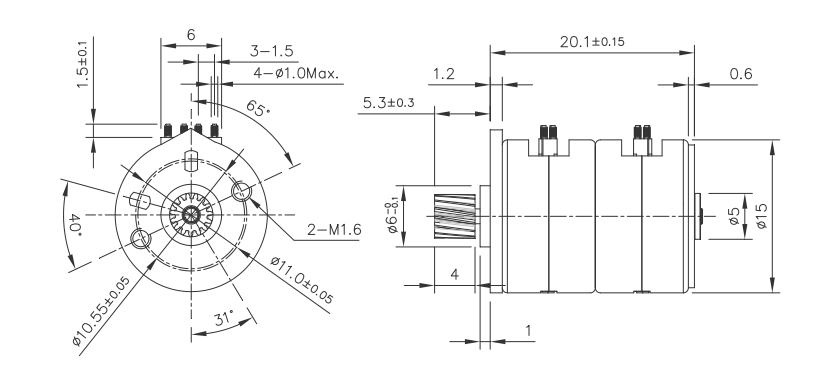 OT-SM15P-394步進(jìn)電機(jī)|步進(jìn)電機(jī)參數(shù)|微型照片打印機(jī)電機(jī)|微型馬達(dá)-萬至達(dá)電機(jī)