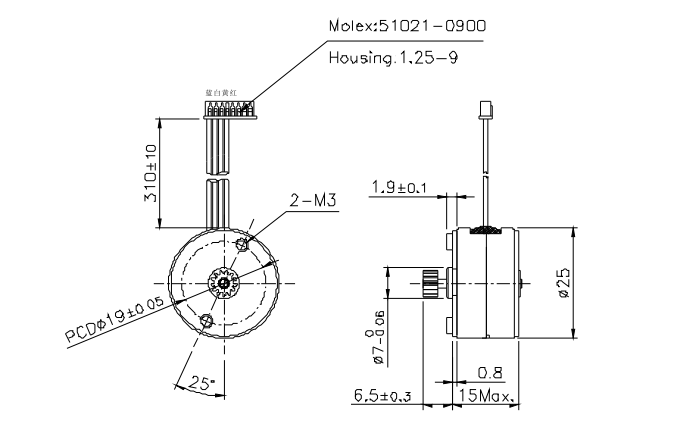 OT-SM25P-275步進(jìn)電機(jī)|微型打印機(jī)電機(jī)|照片打印機(jī)電機(jī)|醫(yī)療設(shè)備電機(jī)-萬至達(dá)電機(jī)