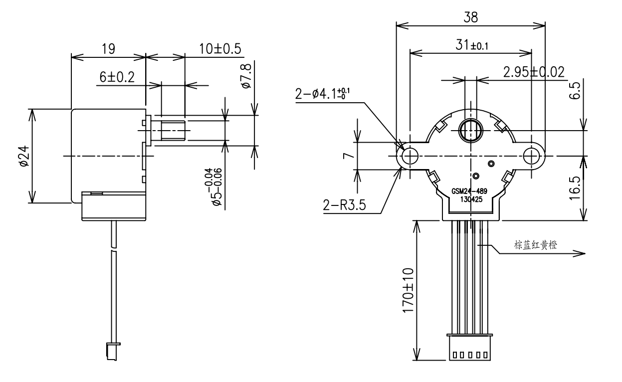 OT-GSM24-489步進電機|監(jiān)控攝像頭電機|空調執(zhí)行器電機|空調電機-萬至達電機
