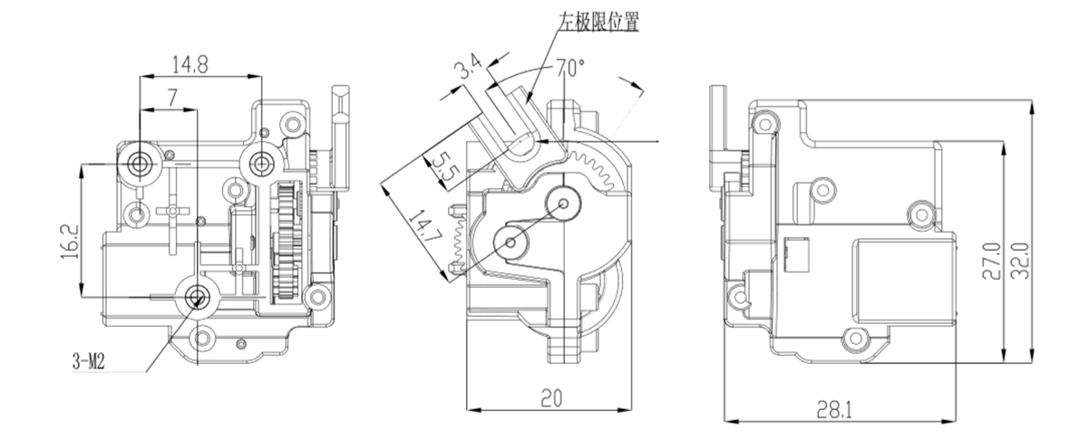 OT-28GF投影儀減速電機|小型減速機|減速齒輪箱|減速馬達|電機定制-萬至達電機