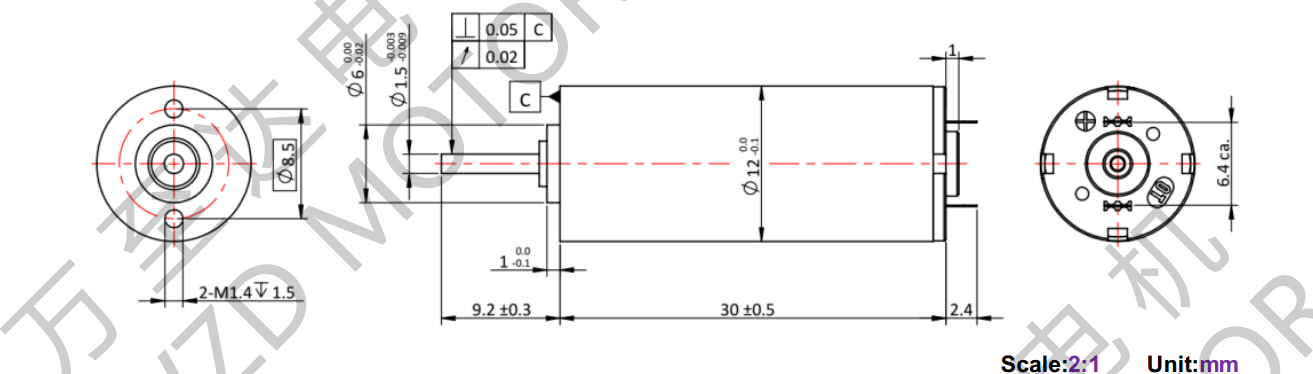 OT-CM1230石墨刷空心杯電機-萬至達電機