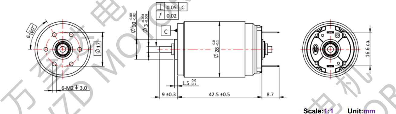 OT-CM2843空心杯電機(jī)-萬(wàn)至達(dá)電機(jī)