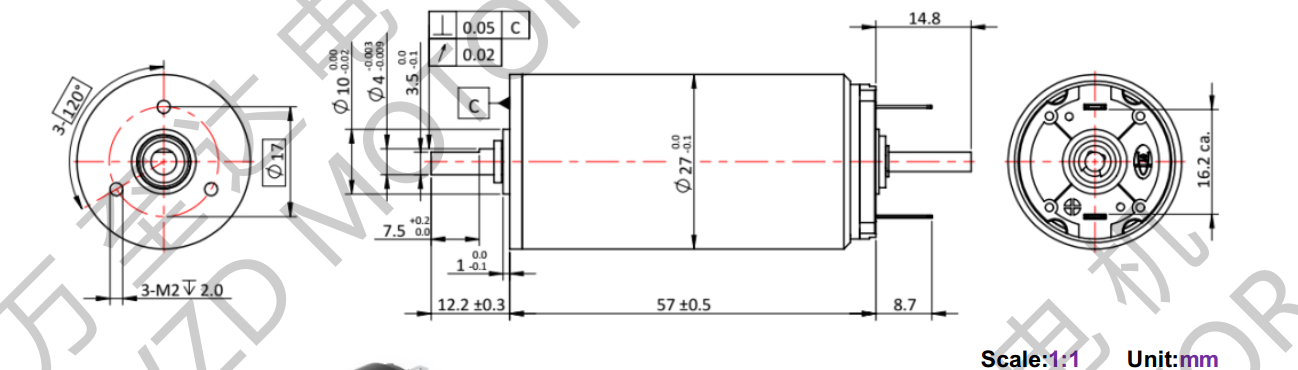 OT-CM2757空心杯電機-萬至達電機