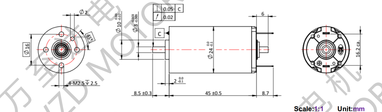 OT-CM2445空心杯電機(jī)-萬至達(dá)電機(jī)