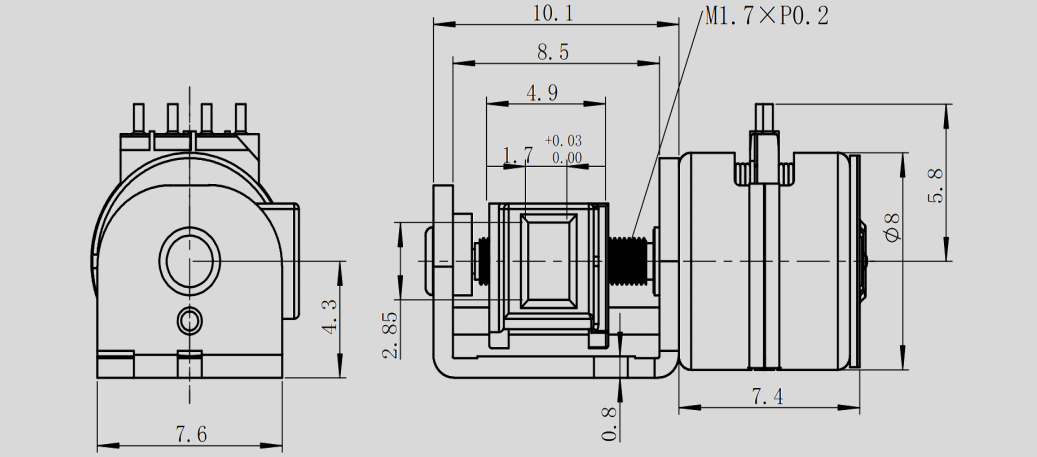 OT-SM8.0XL-001步進(jìn)電機(jī)_激光投影儀電機(jī)-萬至達(dá)電機(jī)