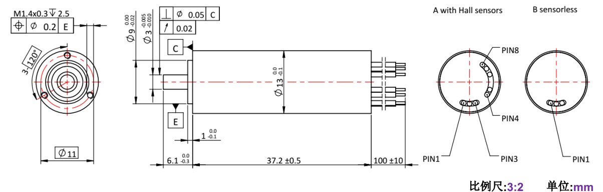 ECS 高速 1337空心杯無刷電機(jī)-萬至達(dá)電機(jī)