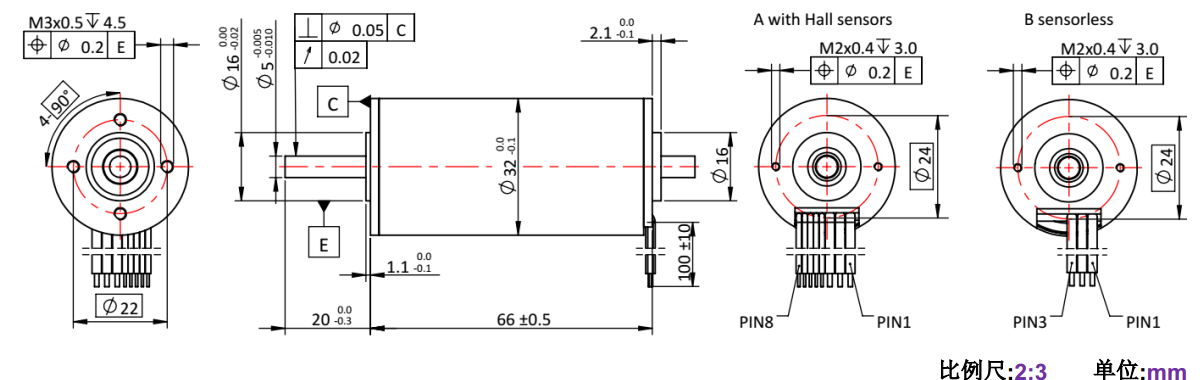 ECS-4P 3266 2對(duì)極空心杯無(wú)刷電機(jī)-萬(wàn)至達(dá)電機(jī)